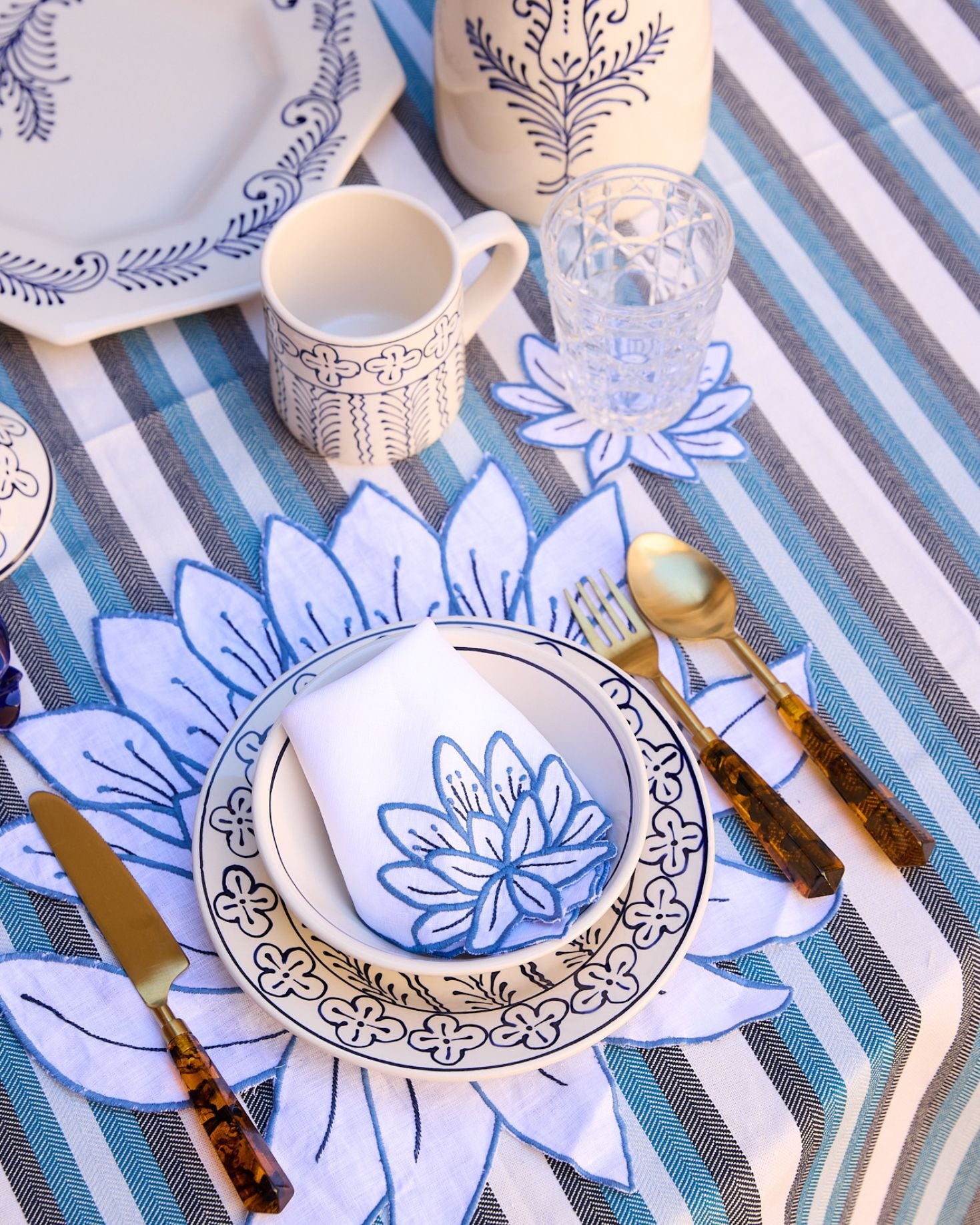 Lotus Placemat and Napkin