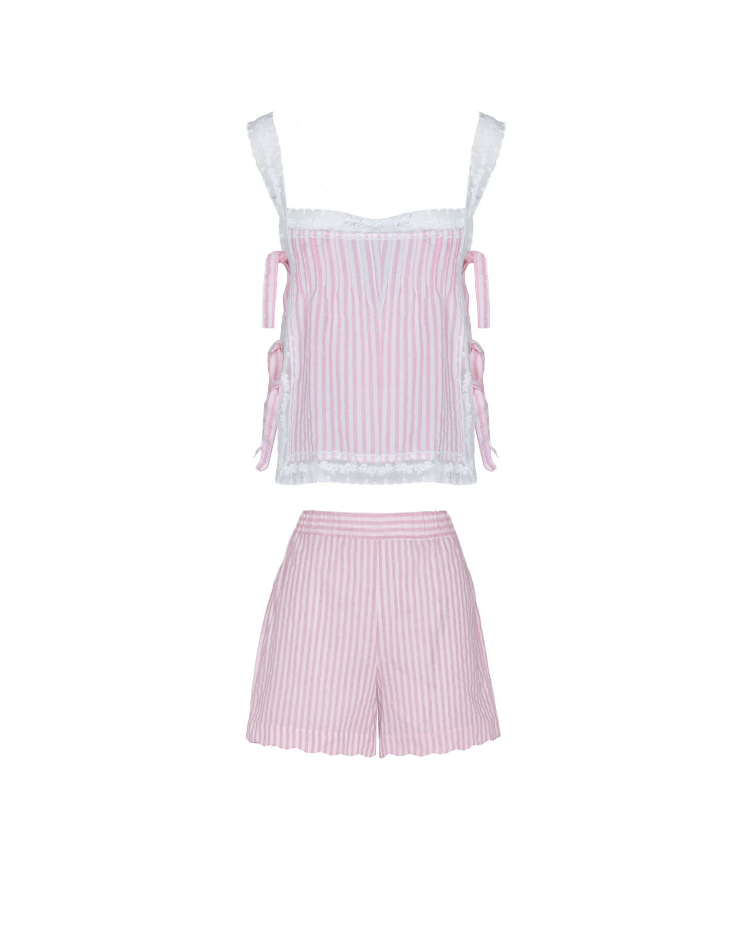 CONJUNTO PIJAMA LENCERO ROSA