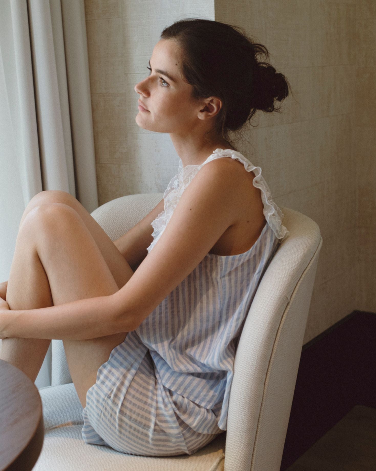 BLUE LINGERIE PAJAMAS SET