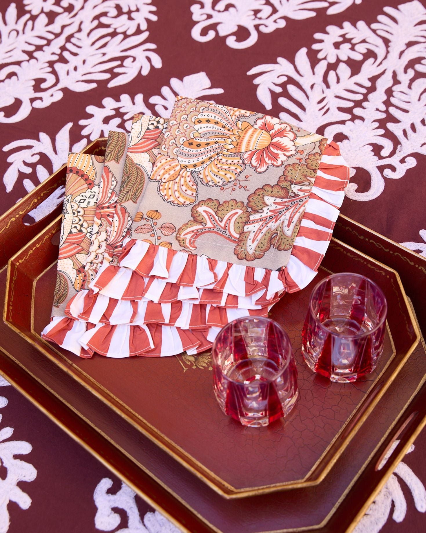 RECTANGULAR BRECA TABLECLOTH (red)