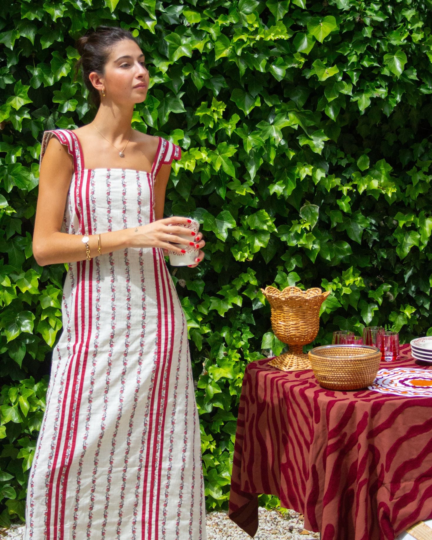 RECTANGULAR BRECA TABLECLOTH (red)