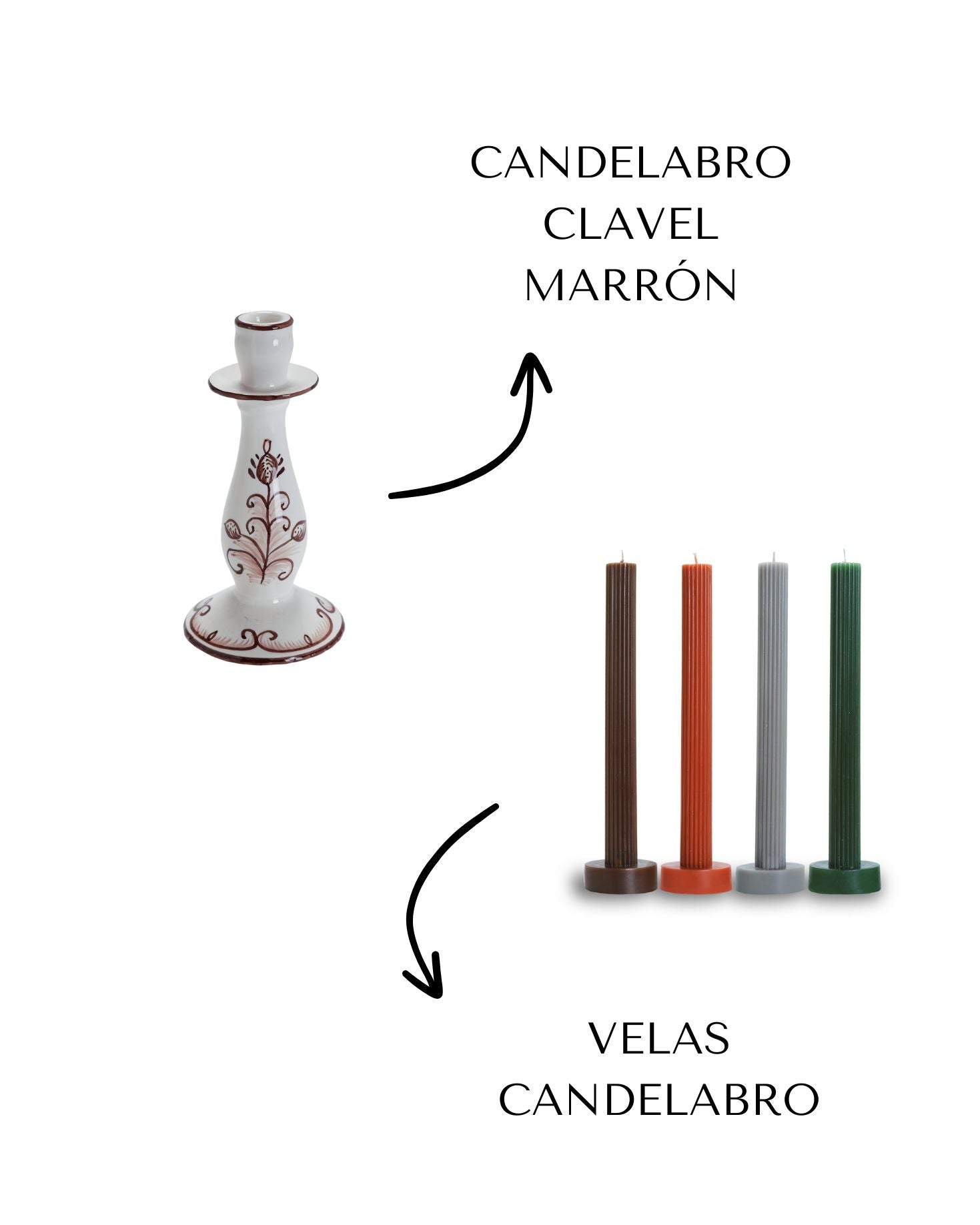 PACK CANDELABRO Y VELAS #ESPECIALDIADELAMADRE