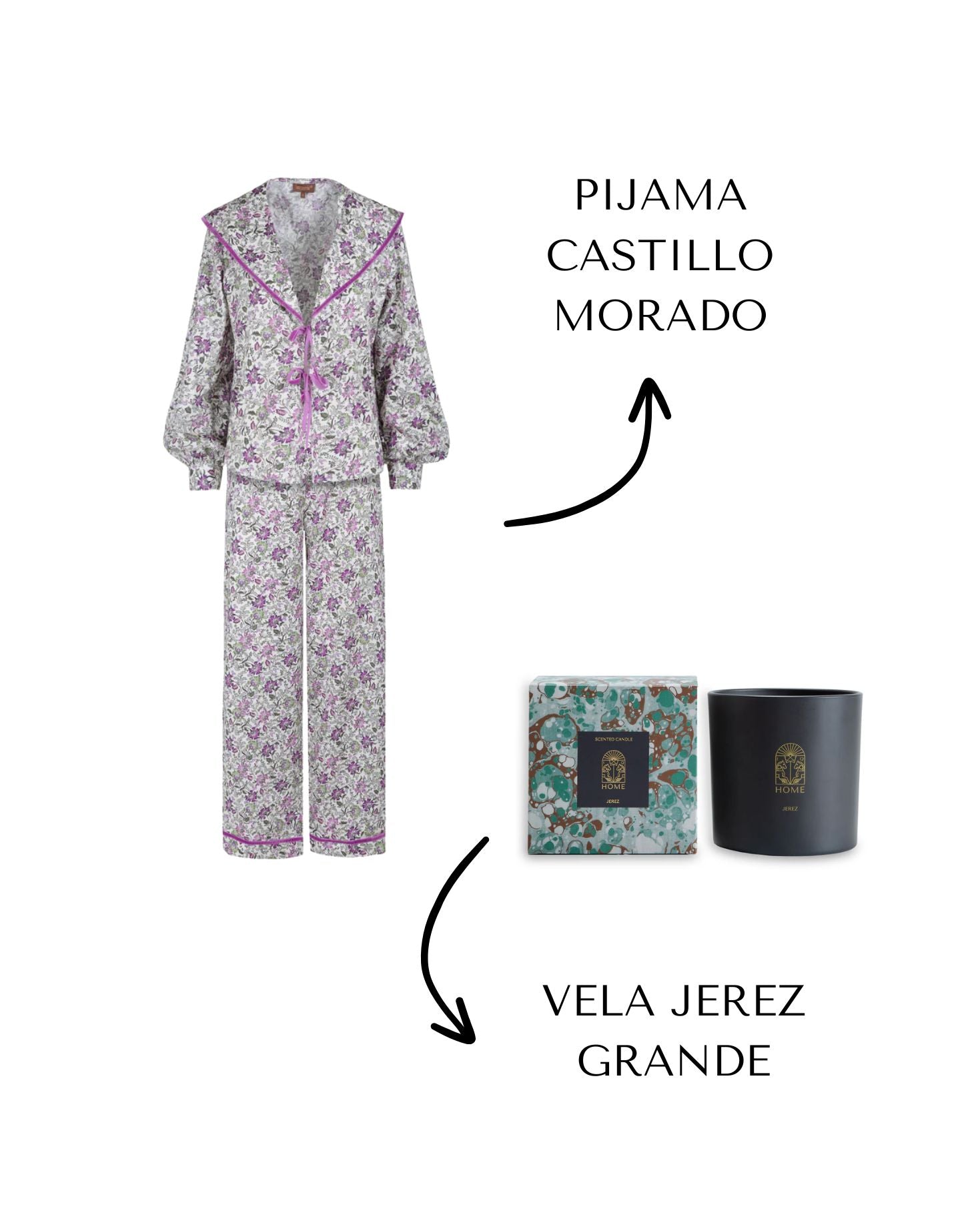 PACK PIJAMA CASTILLO Y VELA #ESPECIALDIADELAMADRE