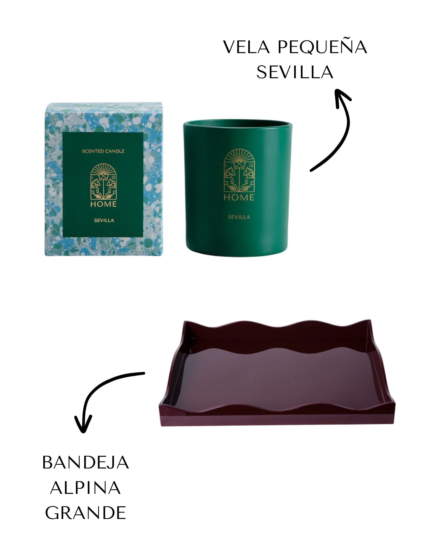 SEVILLE TRAY AND CANDLE PACK