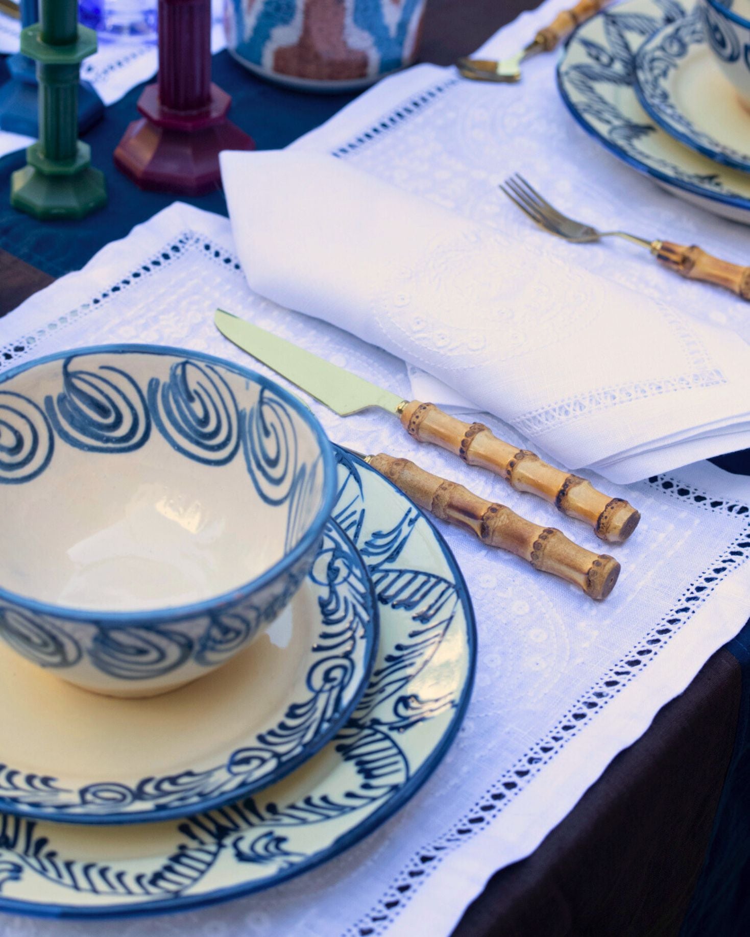 BLUE SPIKE DESSERT PLATE