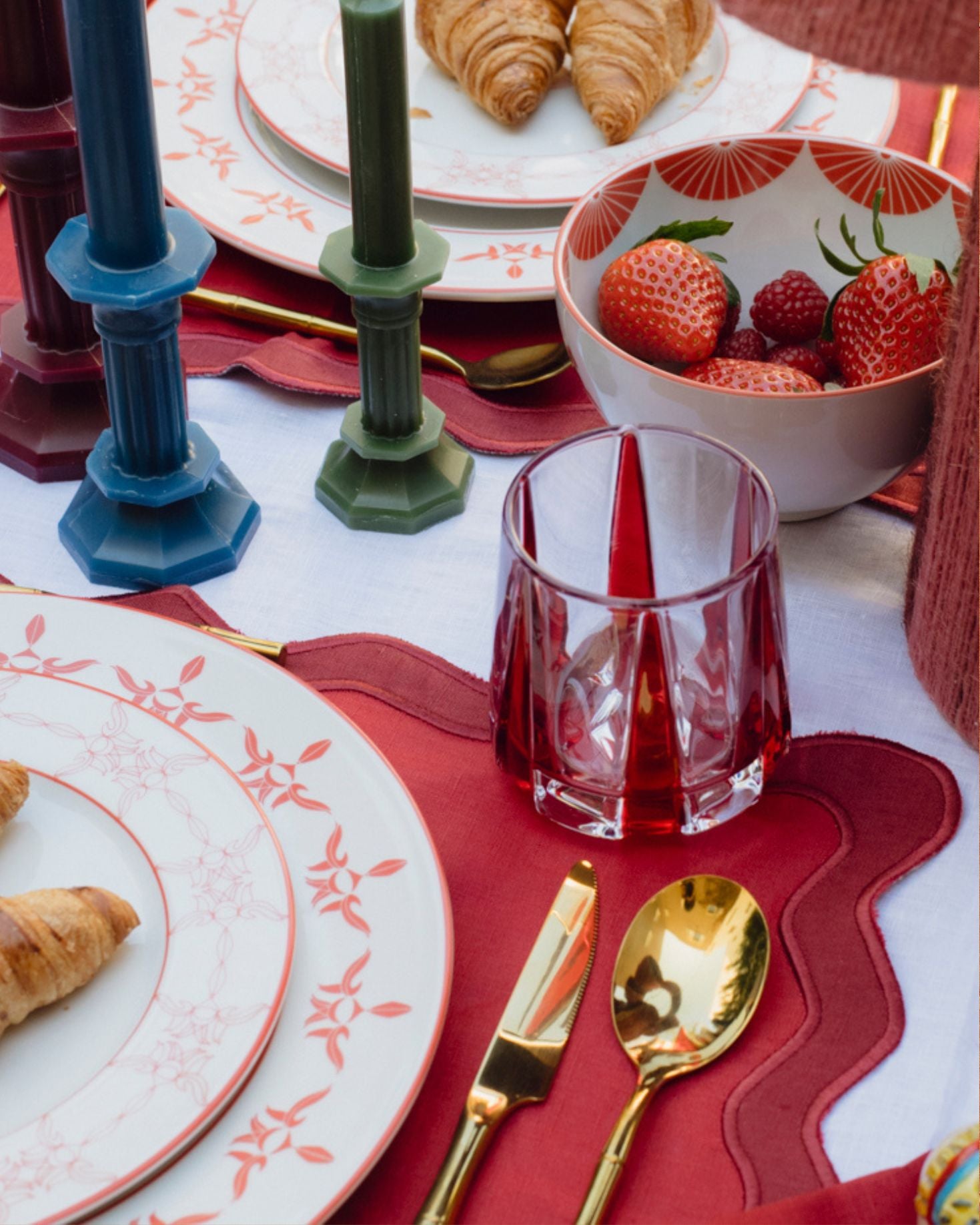 VASO CRISTAL RAYA (rojo)