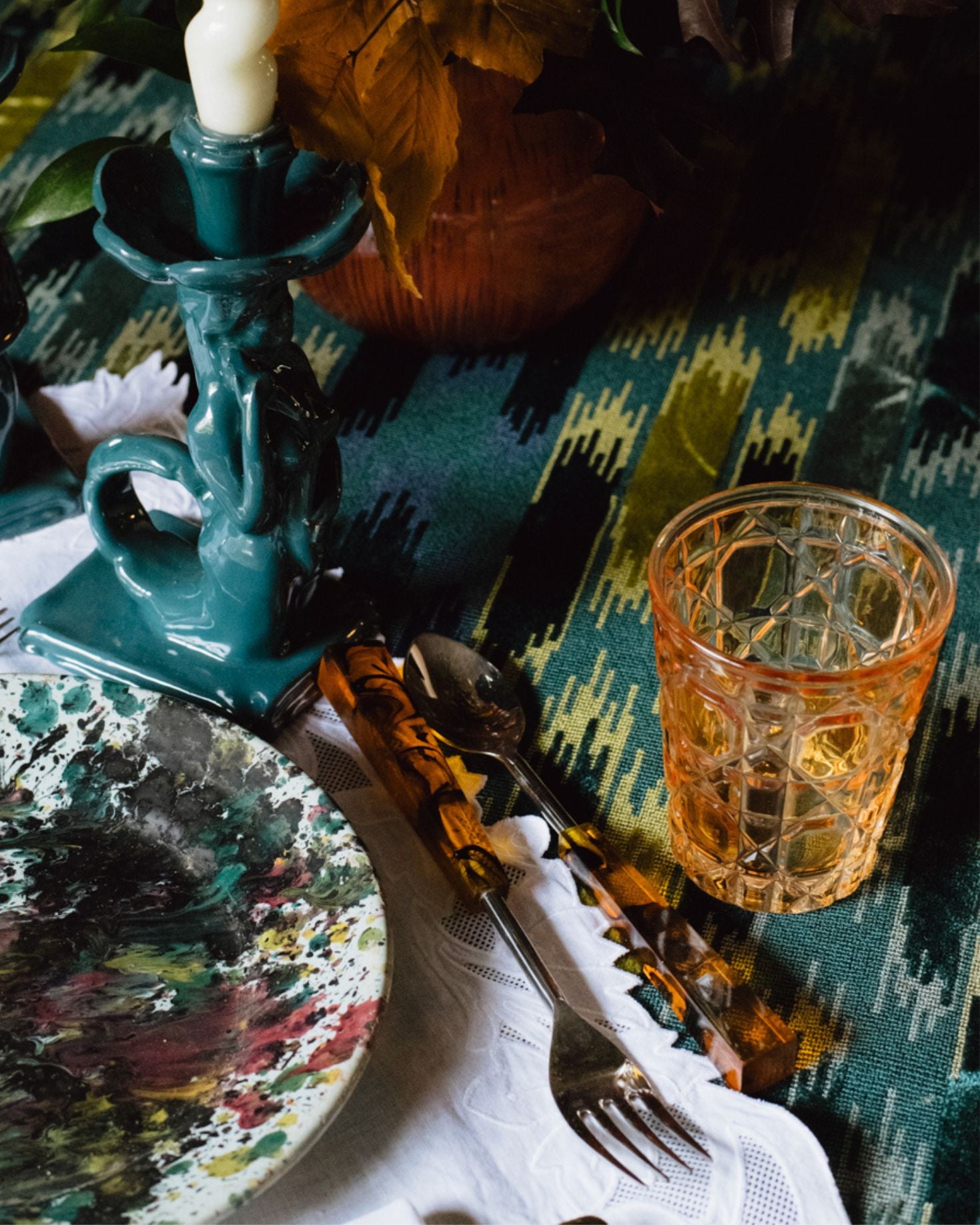 VASO DE CRISTAL NARANJA