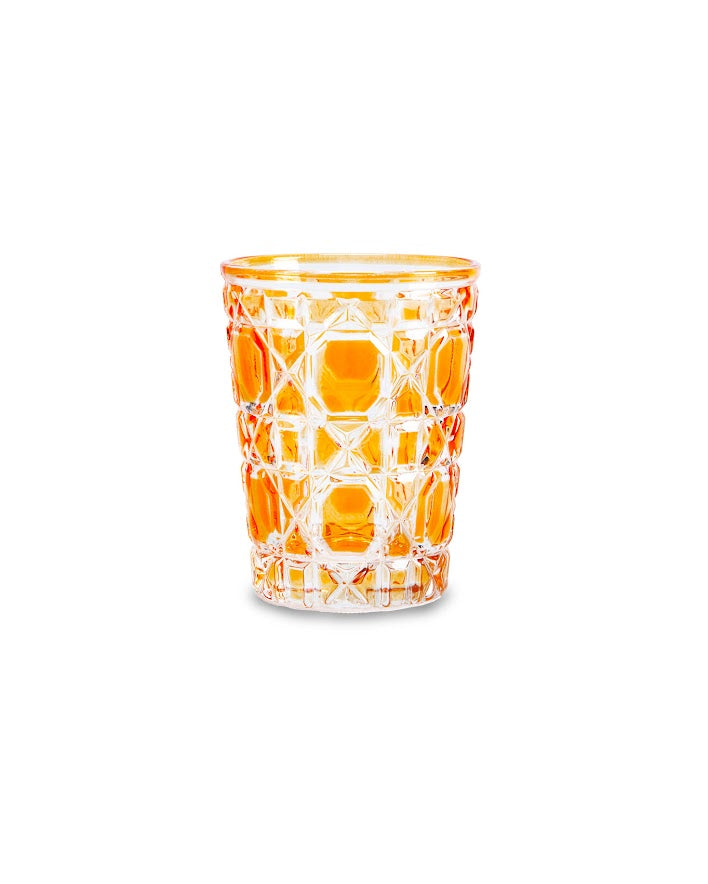 VASO DE CRISTAL NARANJA