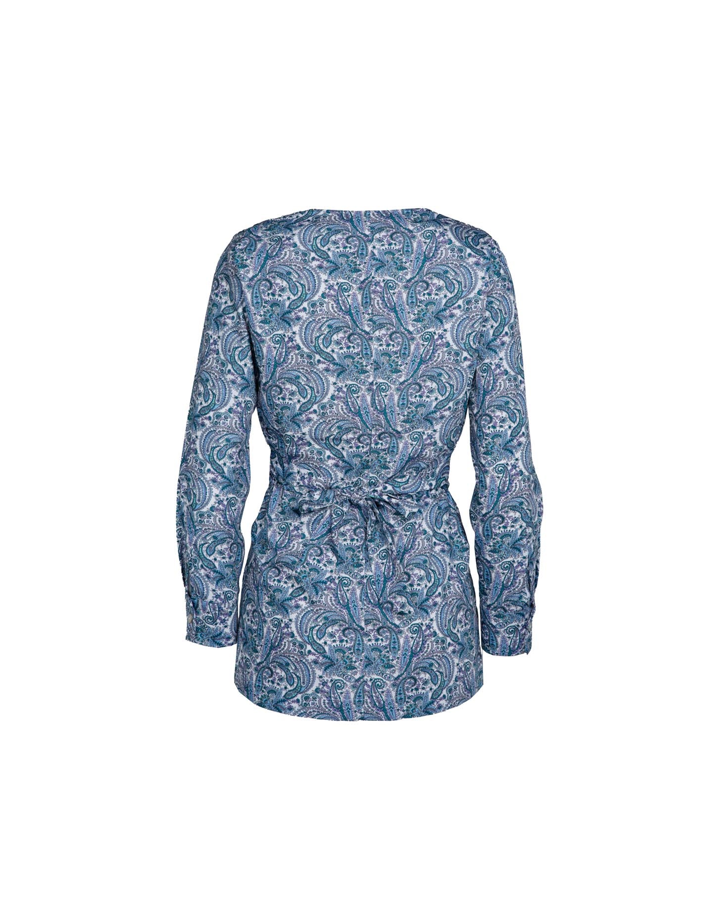 BATA CORTA PIJAMA PAISLEY MARINO