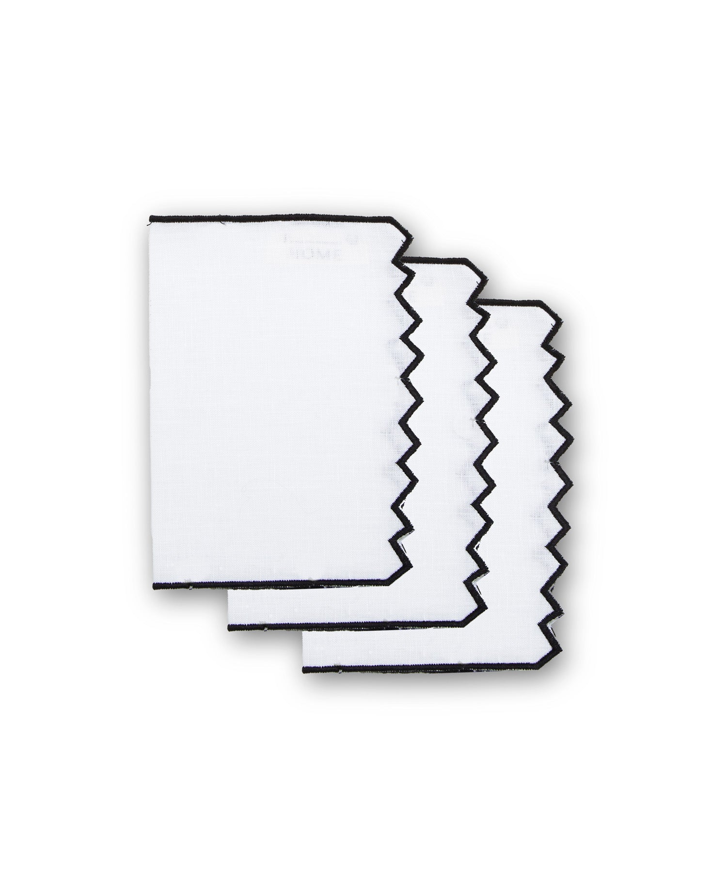 COCKTAIL NAPKIN PACK WITH GEOMETRIC EDGE