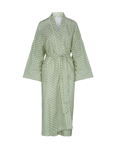 BATA PIJAMA FLORAL VERDE