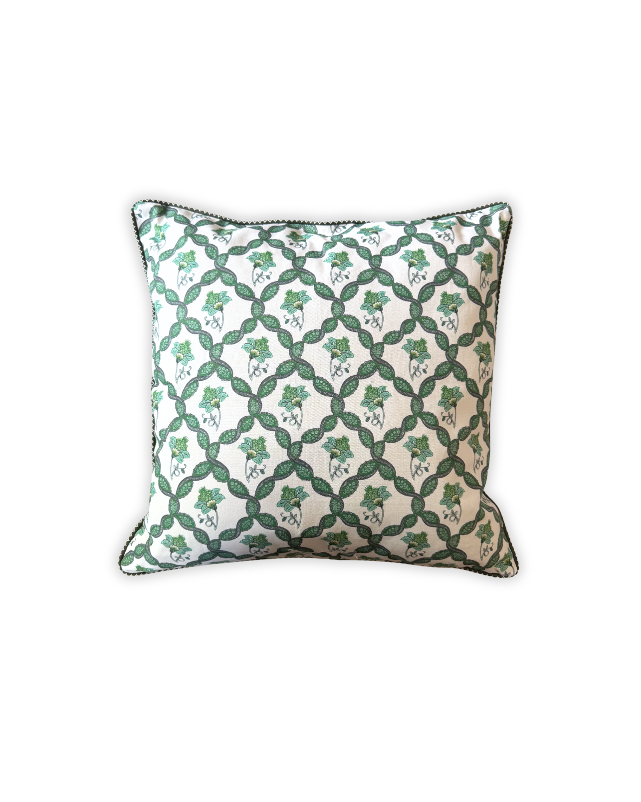 LARGE GARDENIA TRIAGE CUSHION (green)