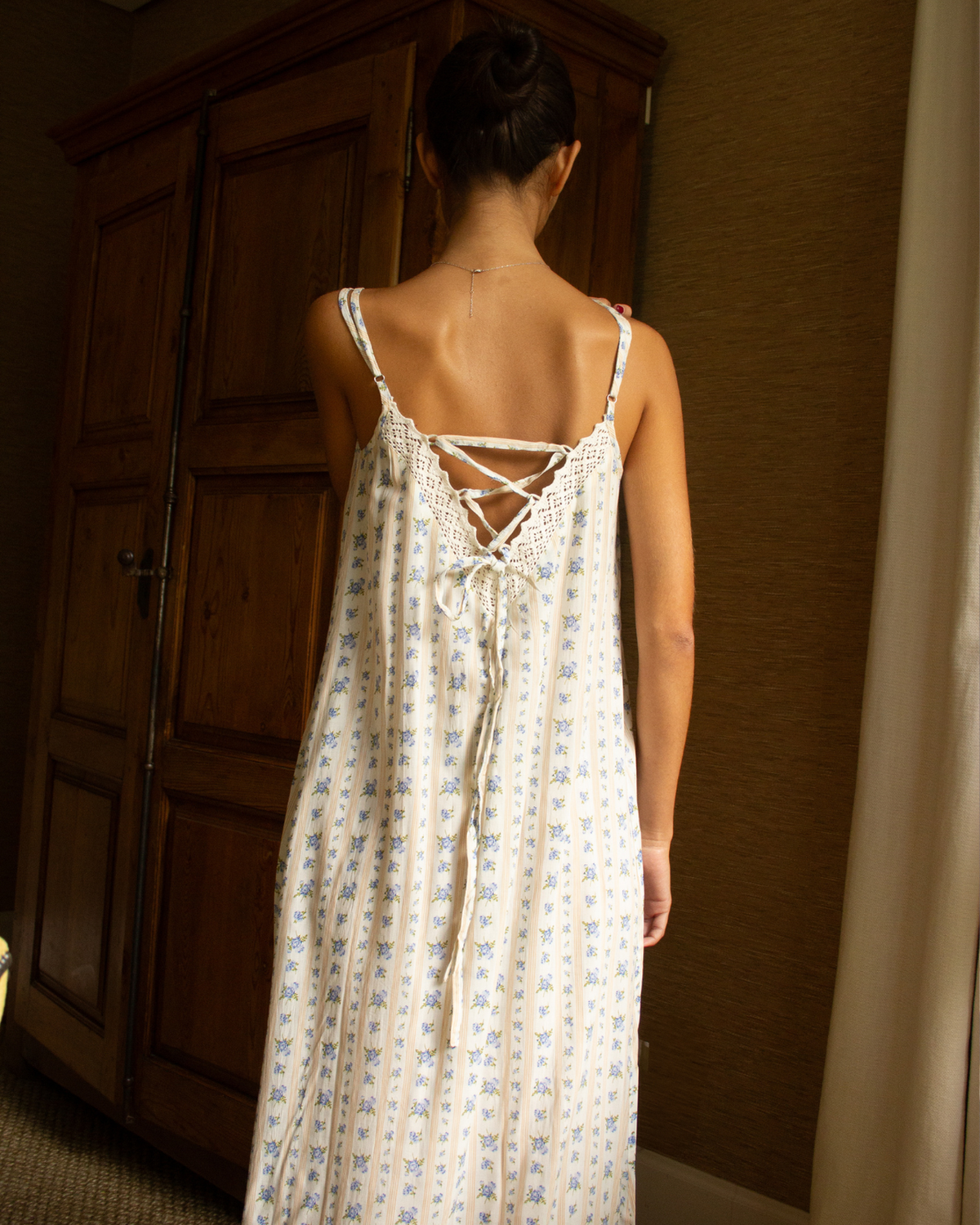 CAMISÓN GALA (floral rayas)