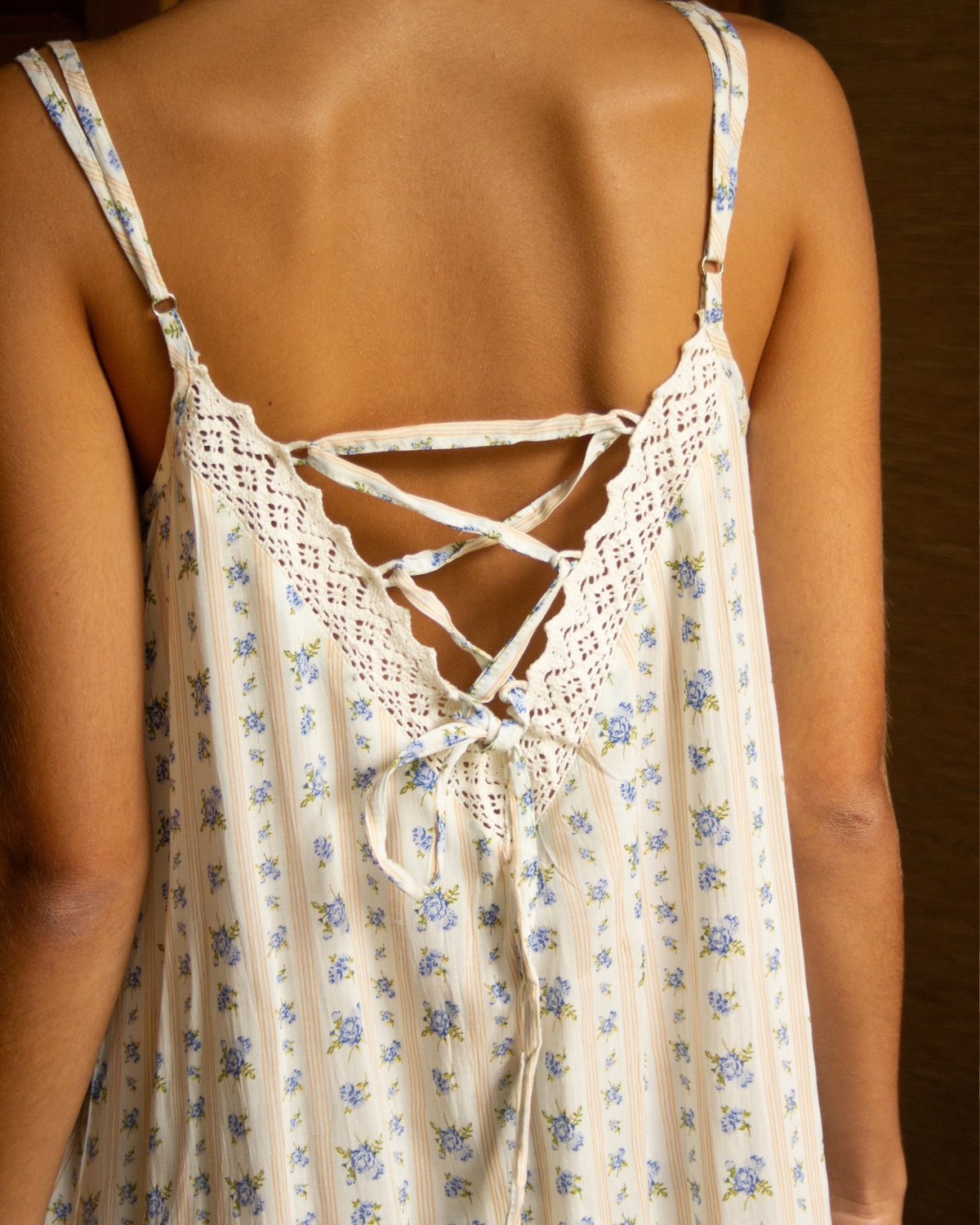 CAMISÓN GALA (floral rayas)