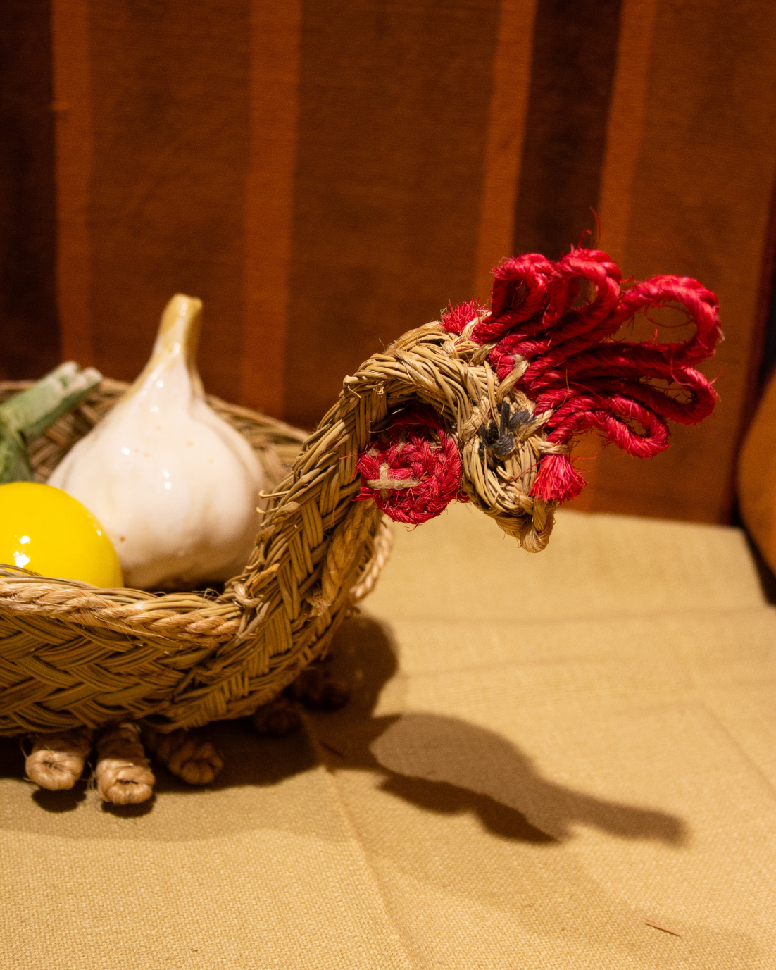 CESTA GALLO DE ESPARTO (grande)