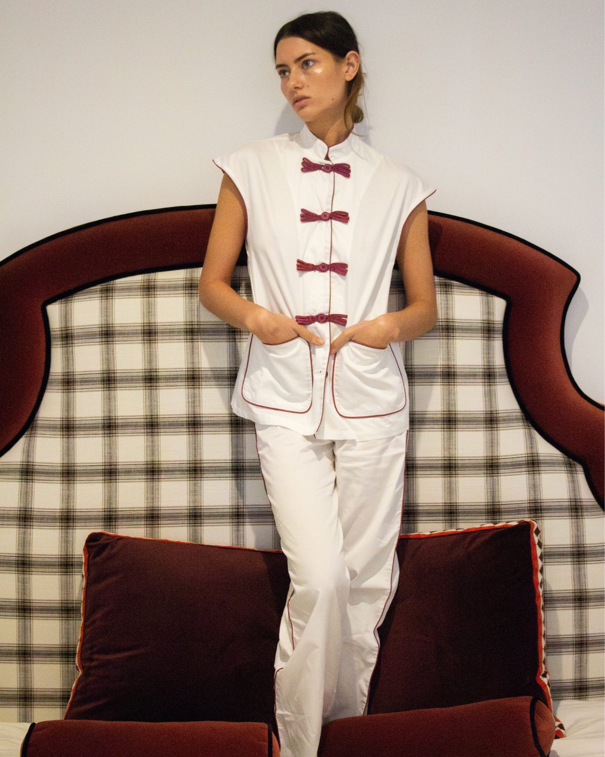 SLEEVELESS PAJAMAS WITH PIPE