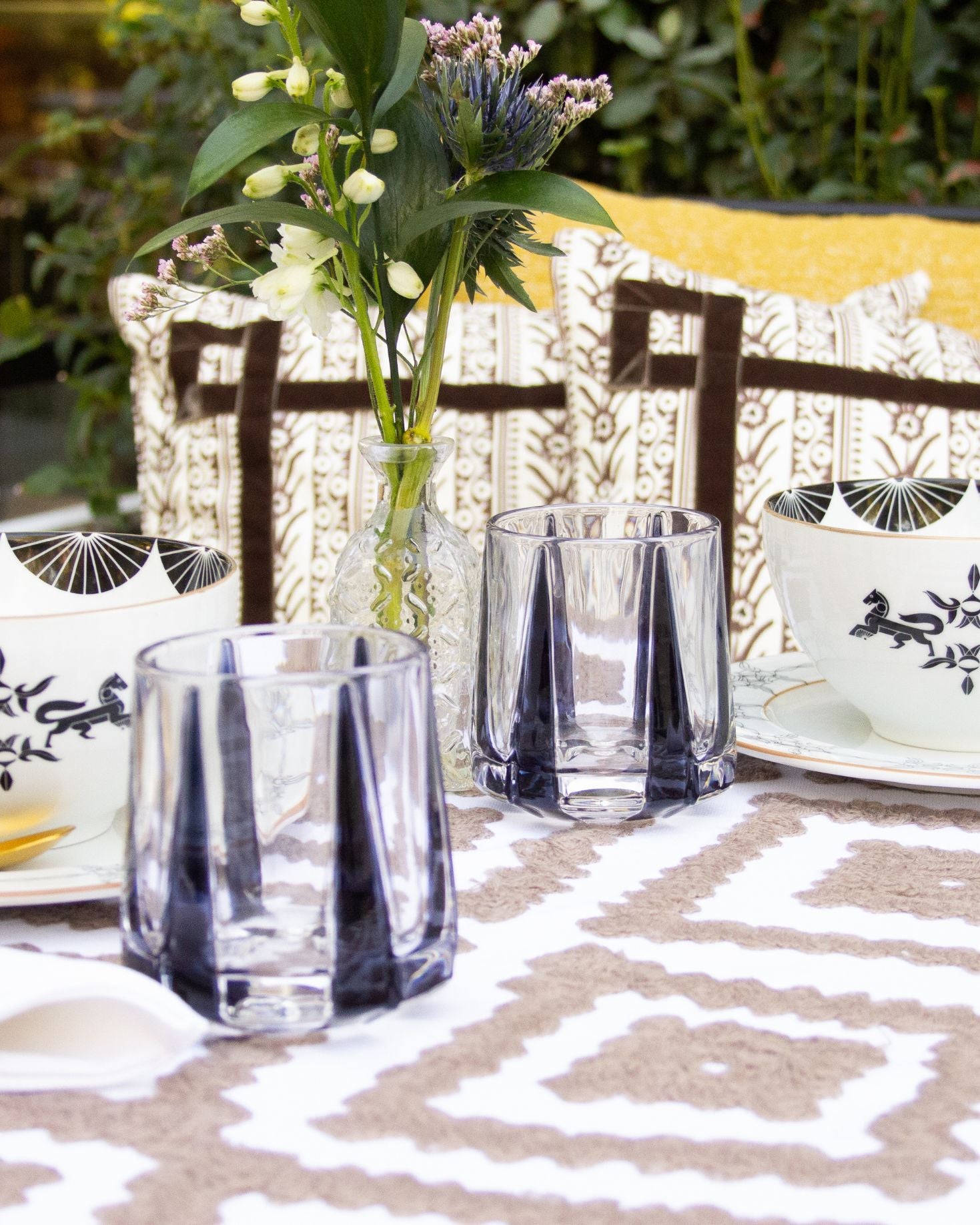 VASO CRISTAL RAYA (negro)