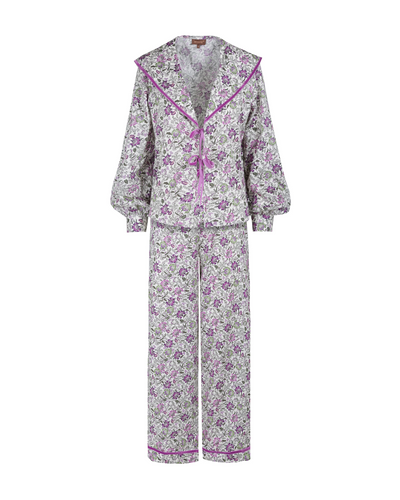 PIJAMA CASTILLO (morado y verde)
