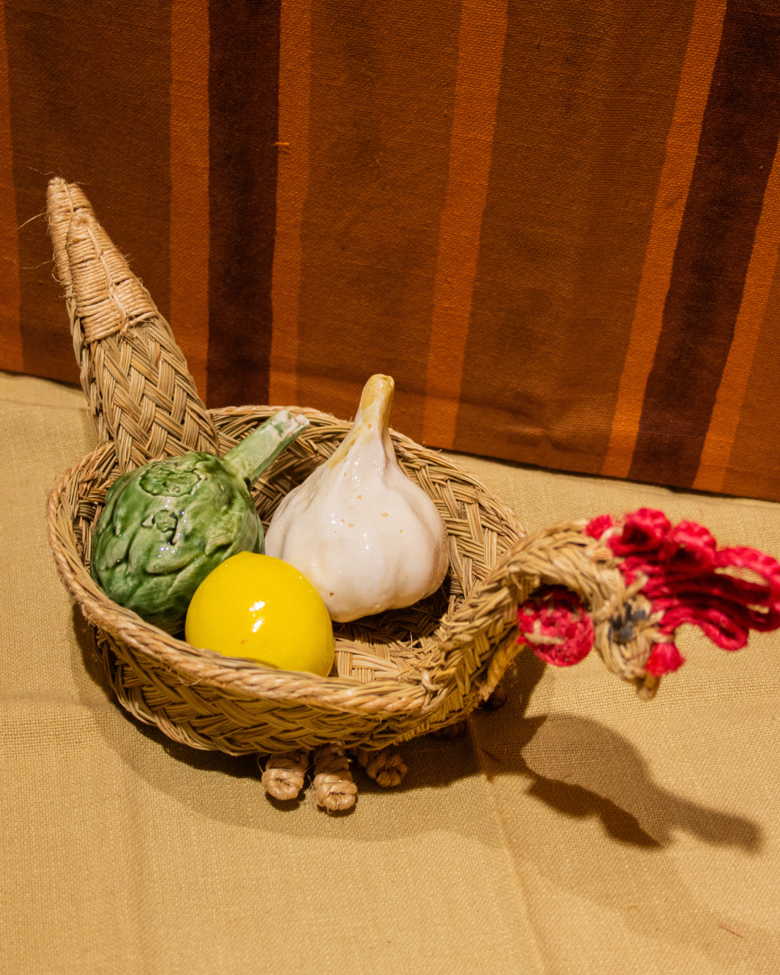 CESTA GALLO DE ESPARTO (grande)