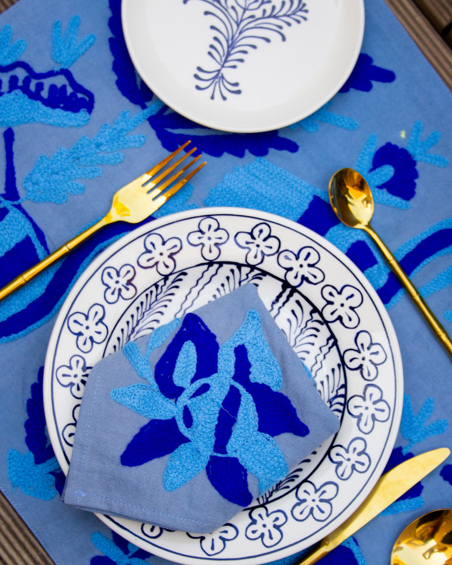 PLATO DE POSTRE CÁNDIDO (azul)