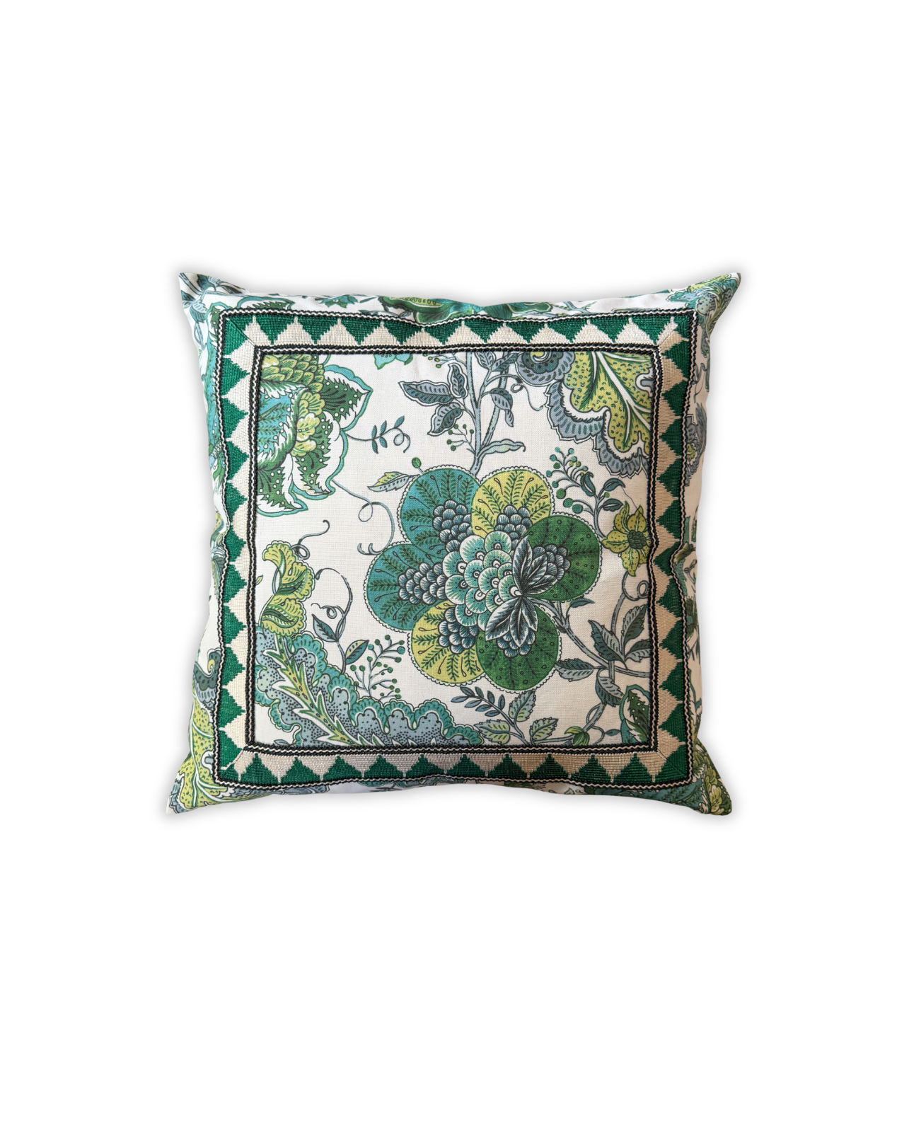 LARGE GARDENIA CUSHION (green)