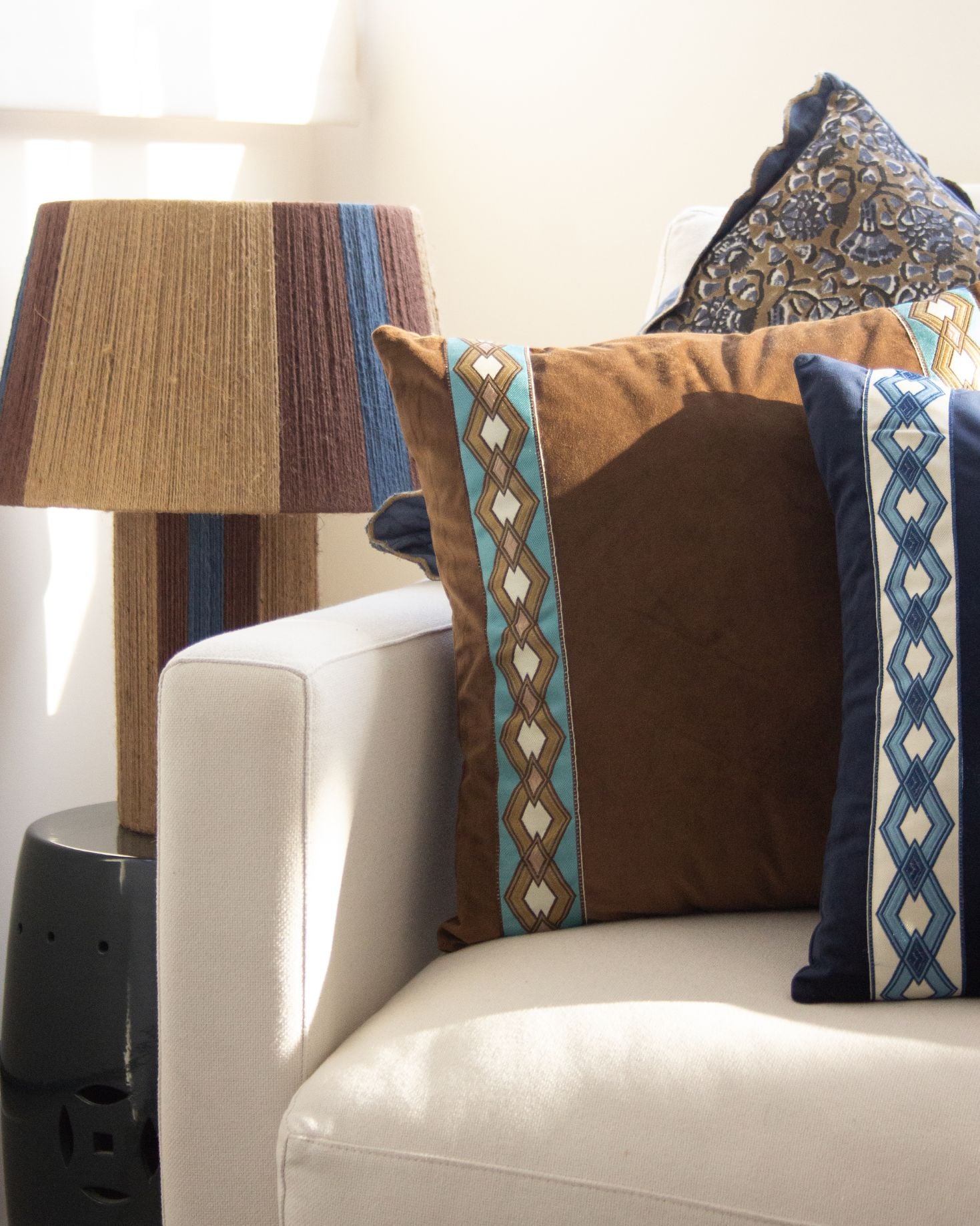 LARGE BURGUNDY AVALANCHE CUSHION