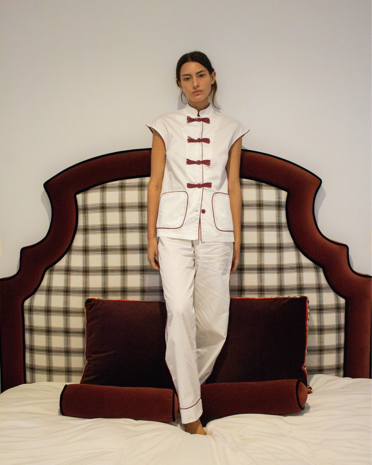 SLEEVELESS PAJAMAS WITH PIPE
