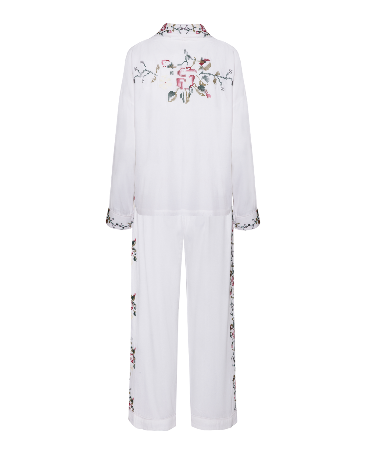 PIJAMA NÁCAR PUNTO DE CRUZ