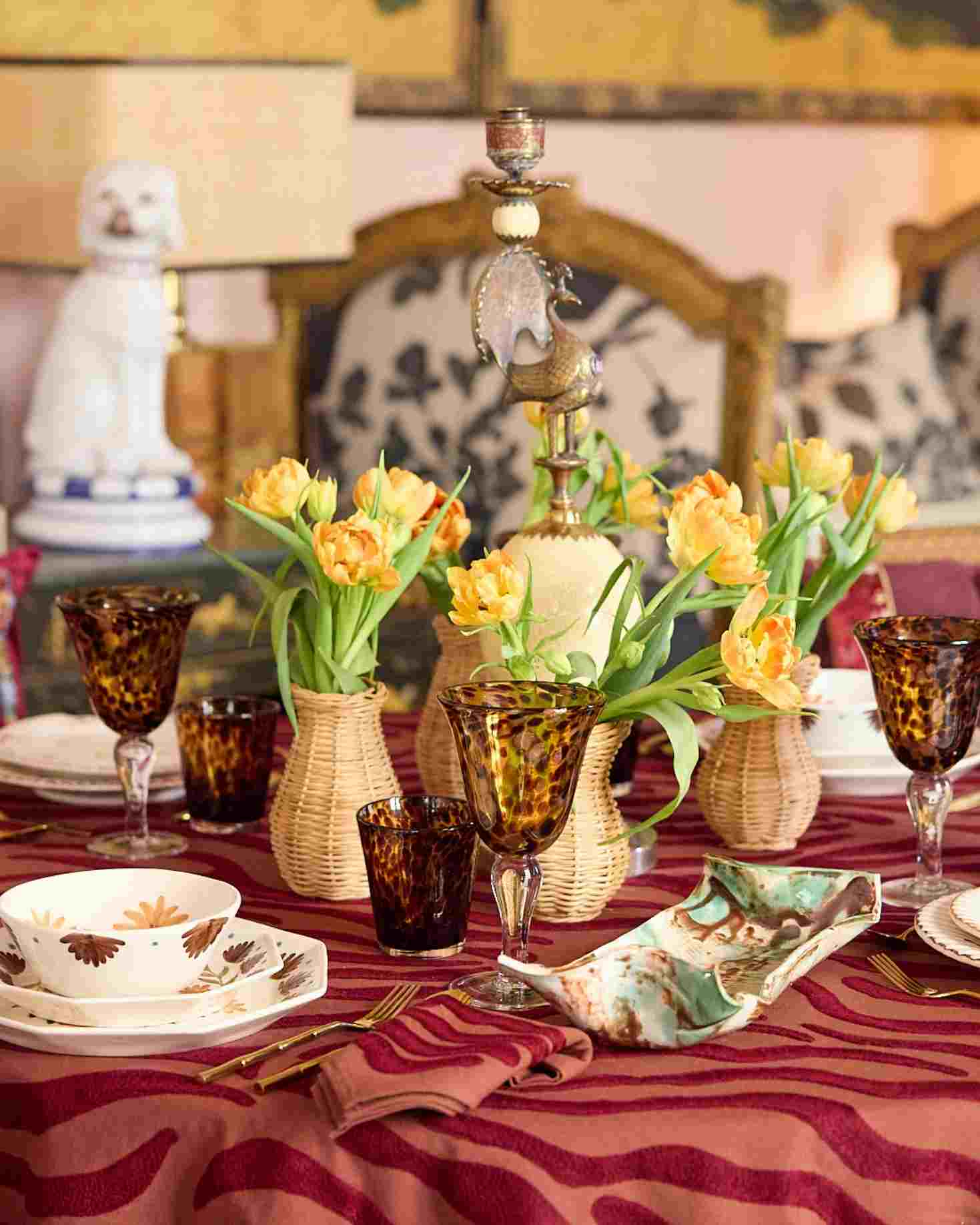 RECTANGULAR BRECA TABLECLOTH (red)