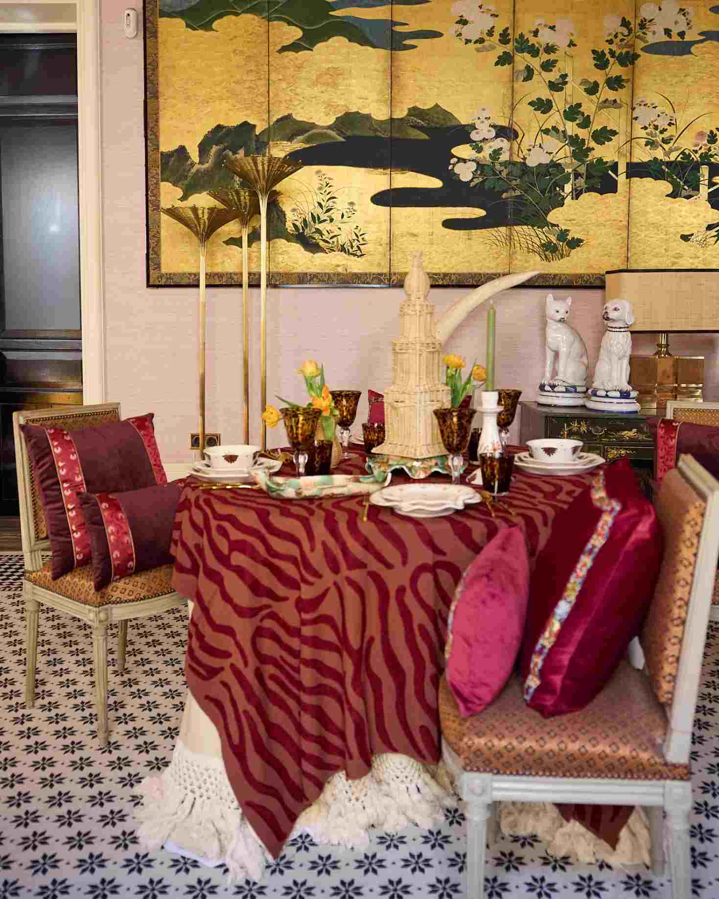 RECTANGULAR BRECA TABLECLOTH (red)