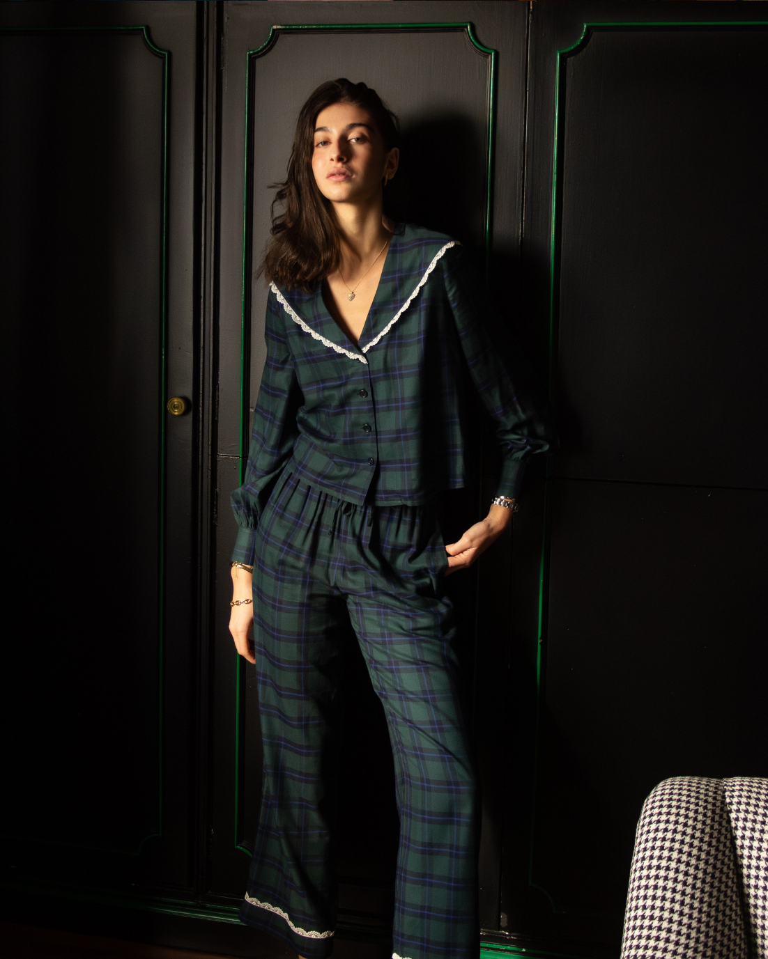 PIJAMA CASTILLO (tartán verde)