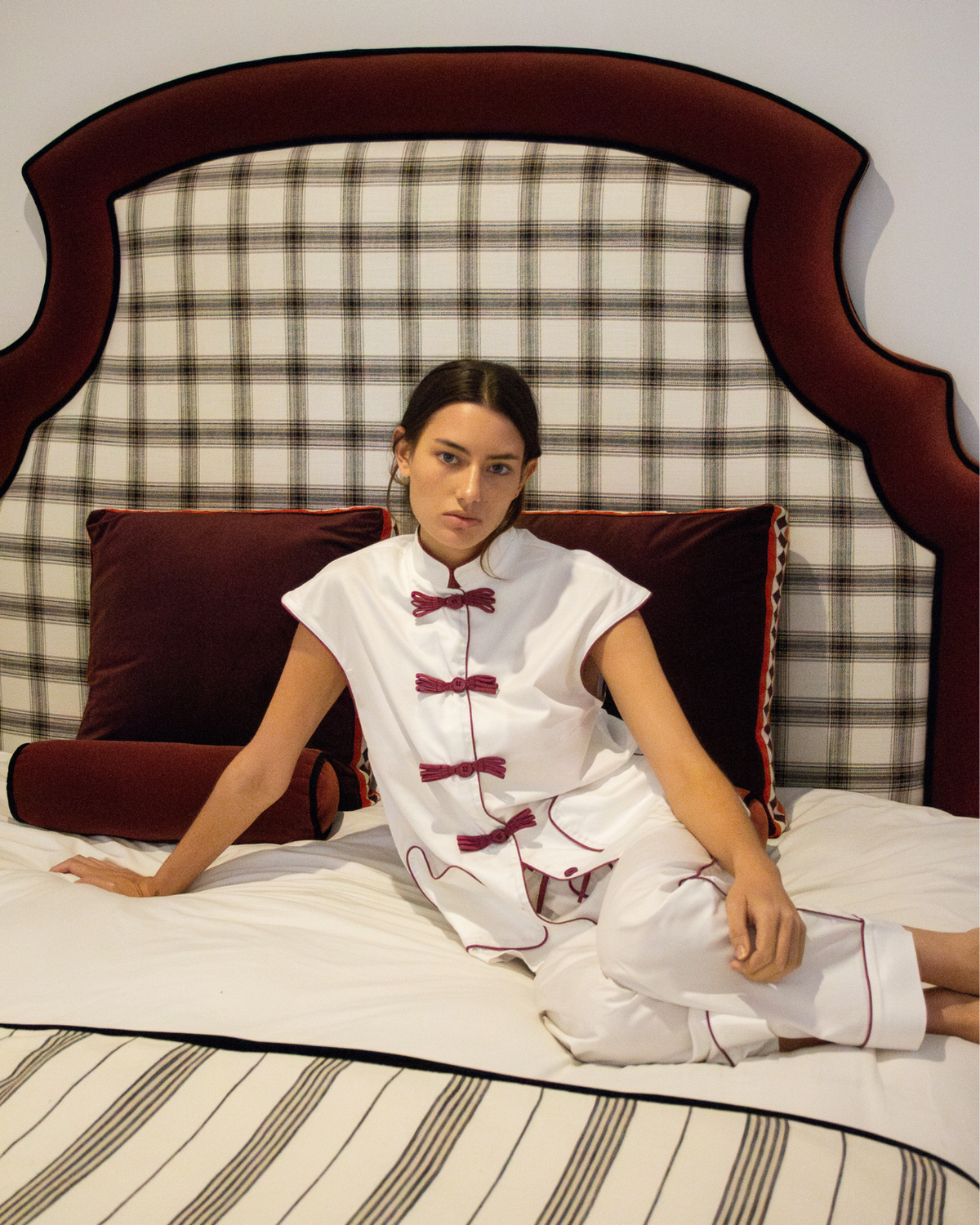SLEEVELESS PAJAMAS WITH PIPE
