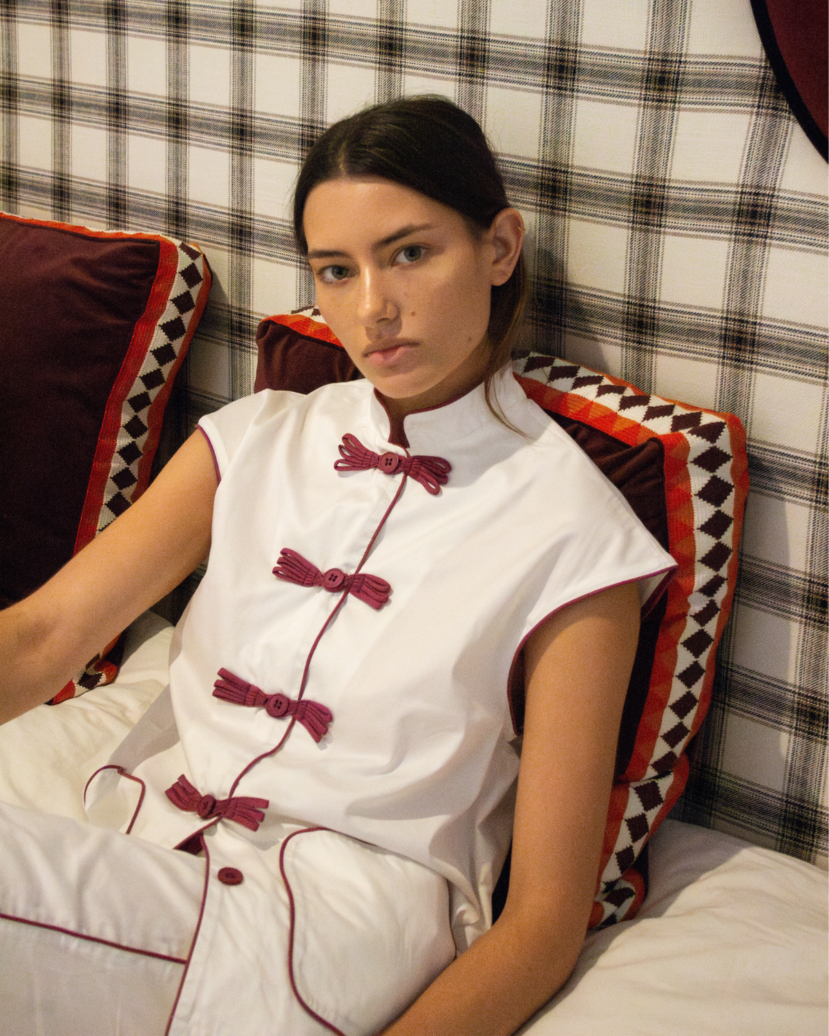 SLEEVELESS PAJAMAS WITH PIPE
