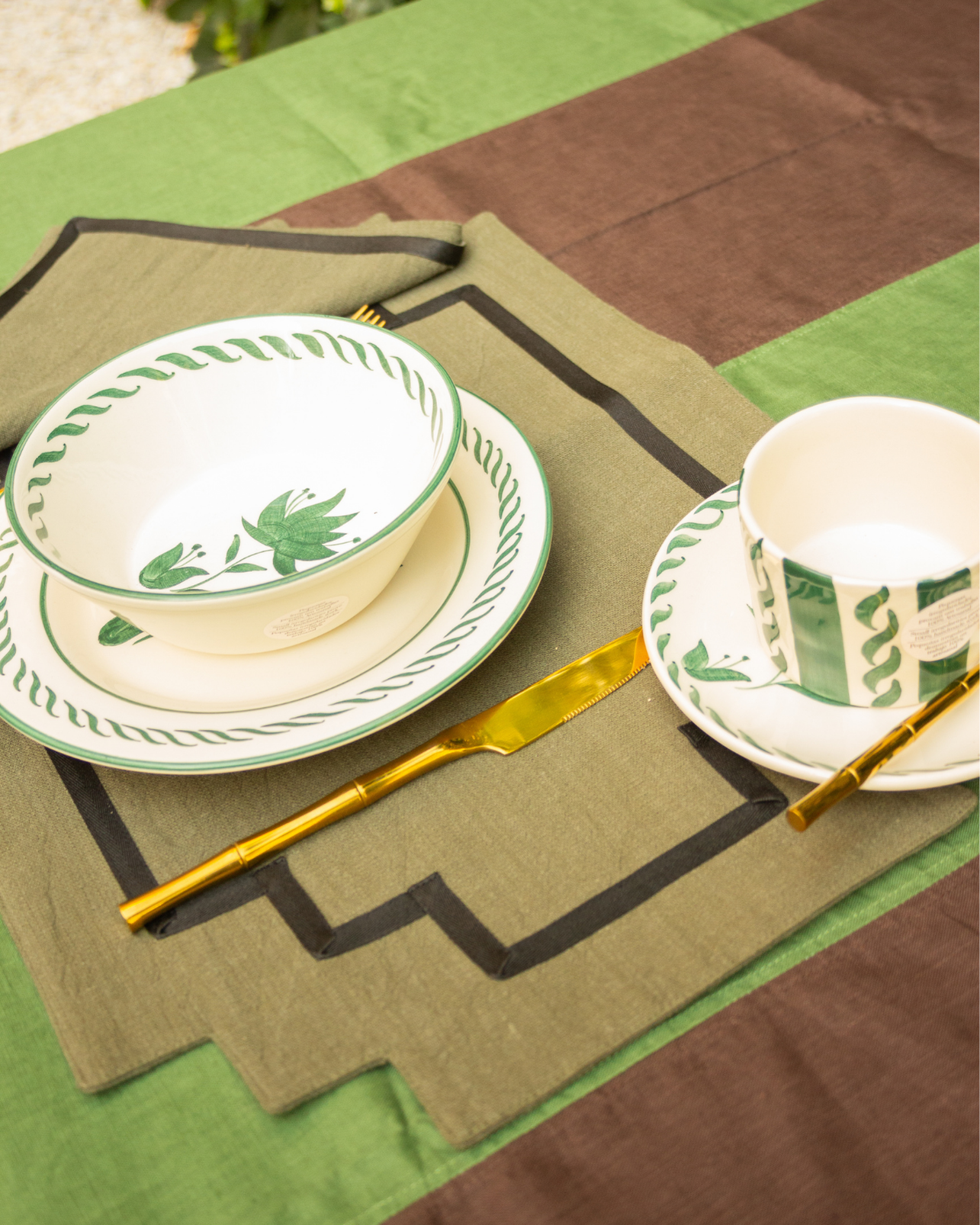 ICON PLACEMAT AND NAPKIN (green)