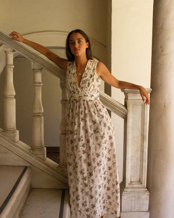 CAMISÓN MERCEDES FLORAL (VERDE)
