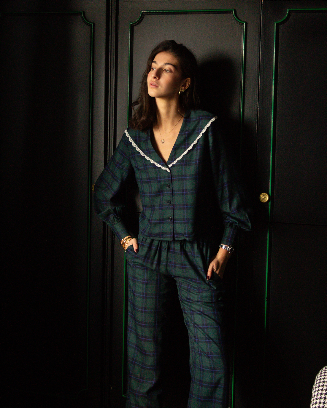 PIJAMA CASTILLO (tartán verde)