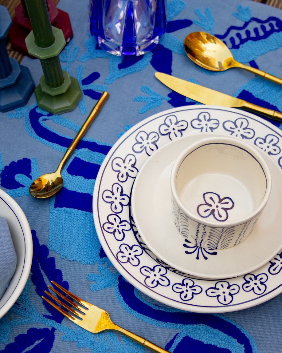 PLATO DE PAN TERRACOTA (azul)