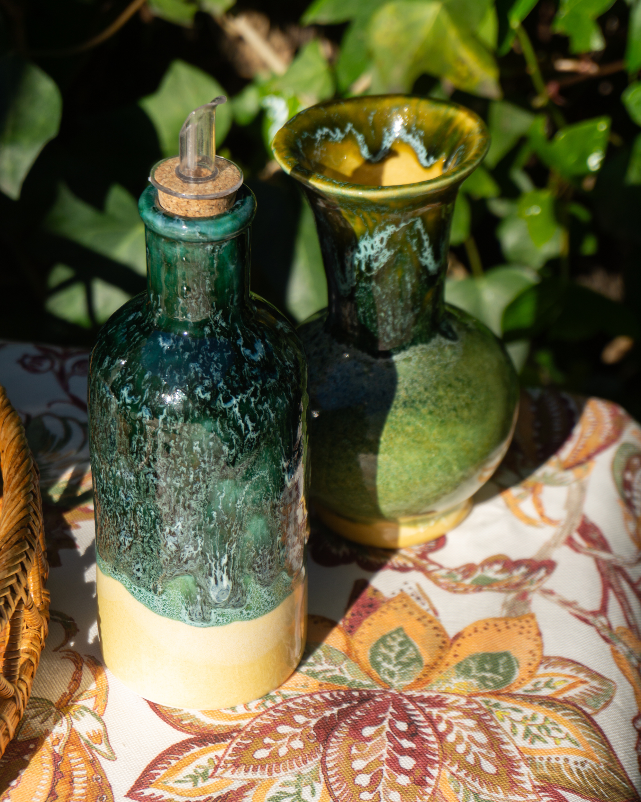 FLORERO CERÁMICA (Verde)