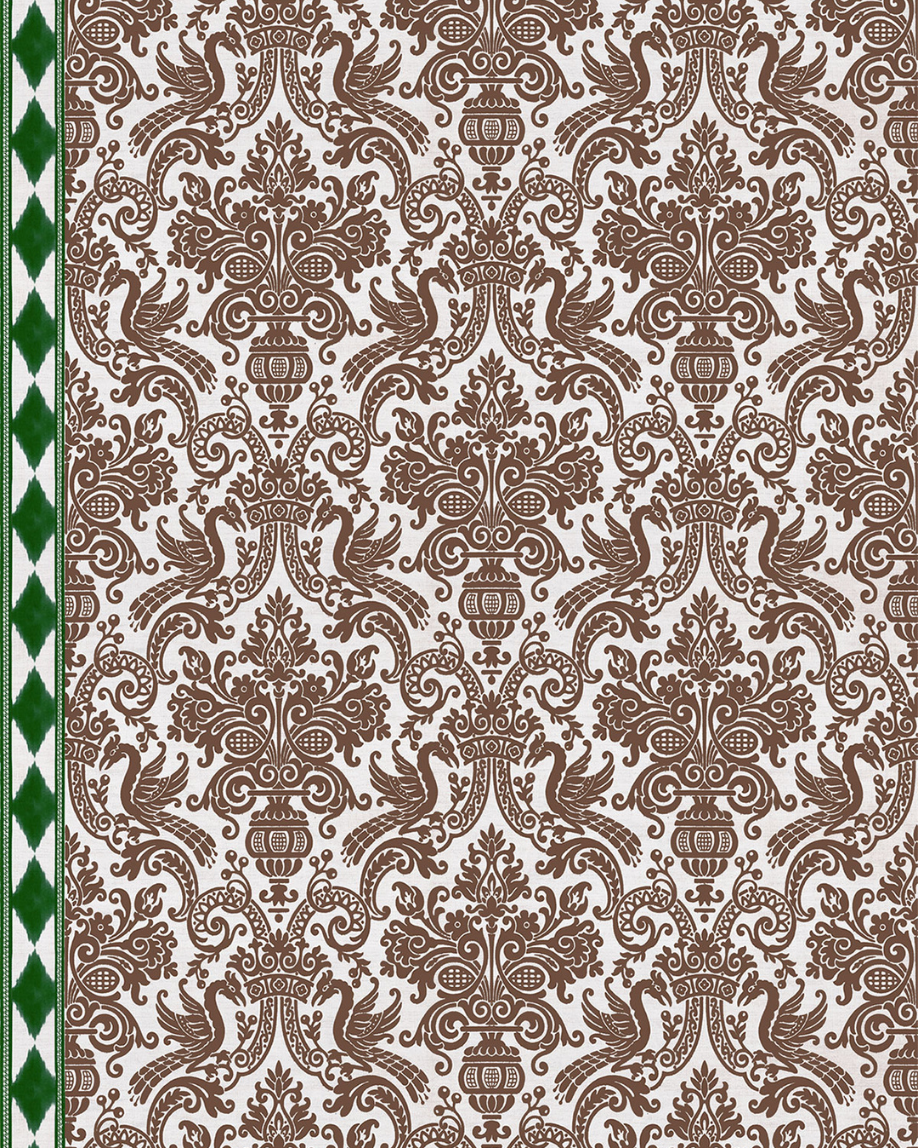 PAPEL PINTADO COLOMBA VERDE (rollo 5m2)