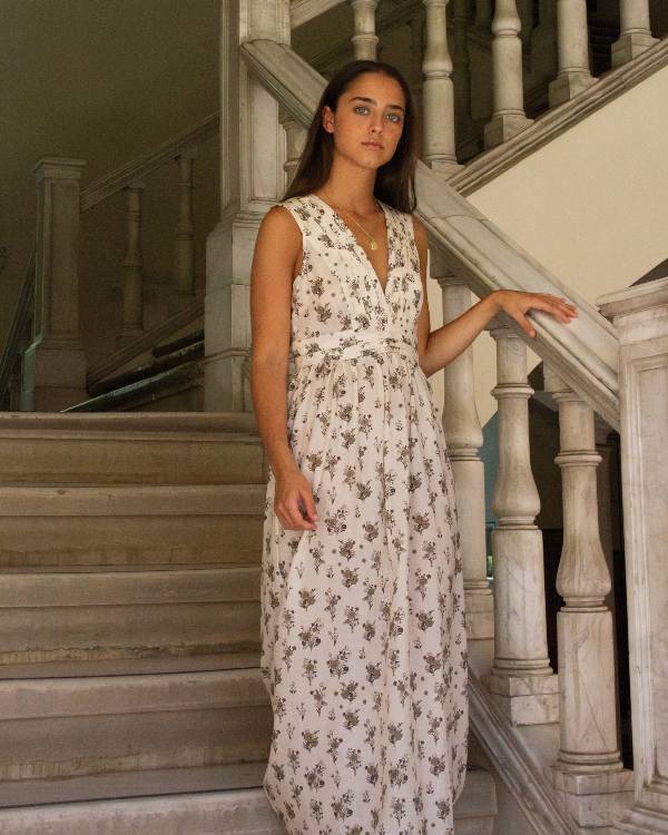 CAMISÓN MERCEDES FLORAL (VERDE)