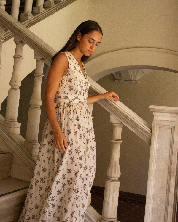 CAMISÓN MERCEDES FLORAL (VERDE)