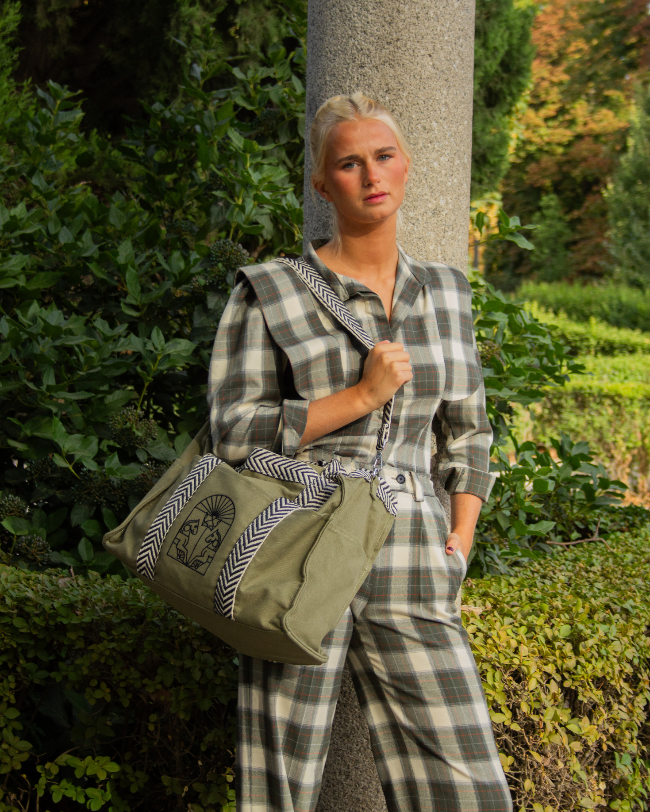 BOLSO TOTE GRECA (verde)