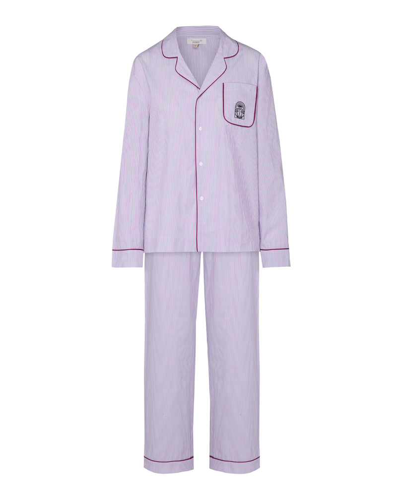 PIJAMA LOGO RAYAS (Burdeos)