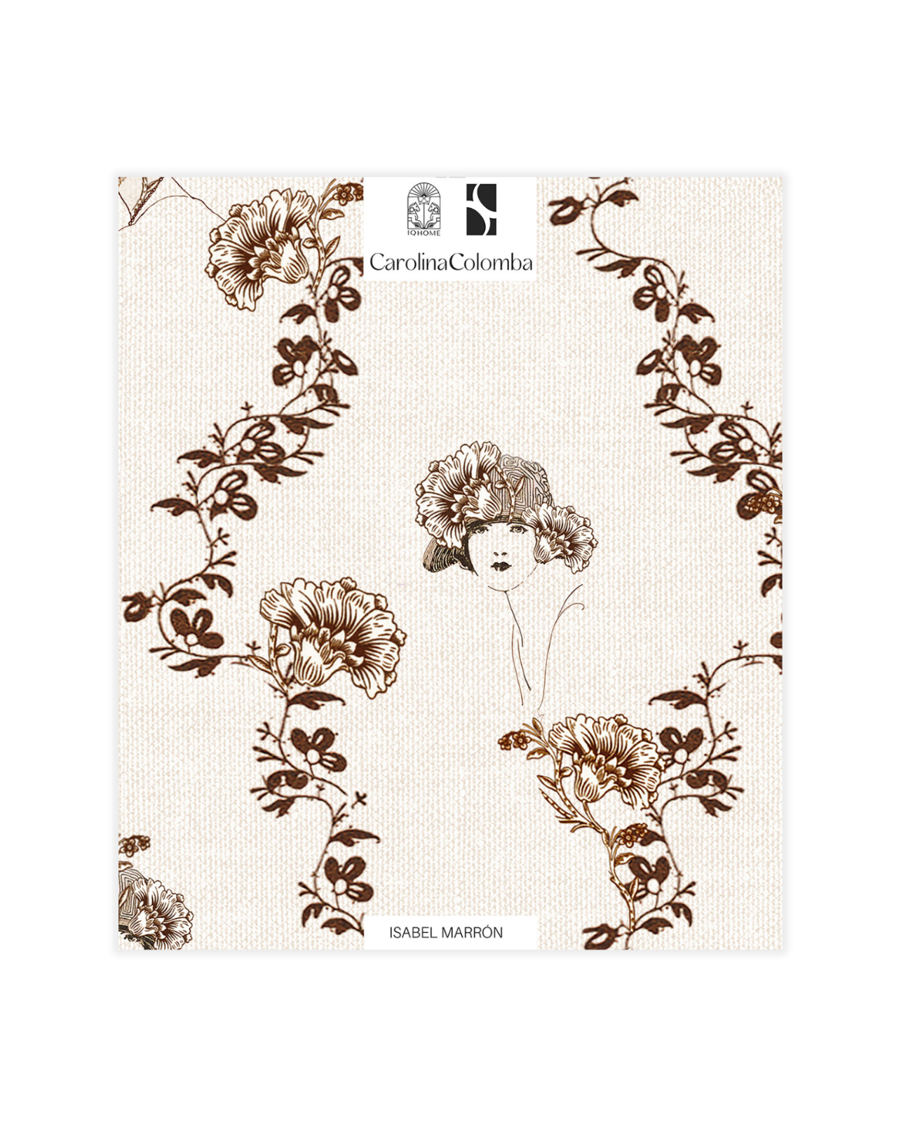 MUESTRA PAPEL PINTADO ISABEL MARRÓN