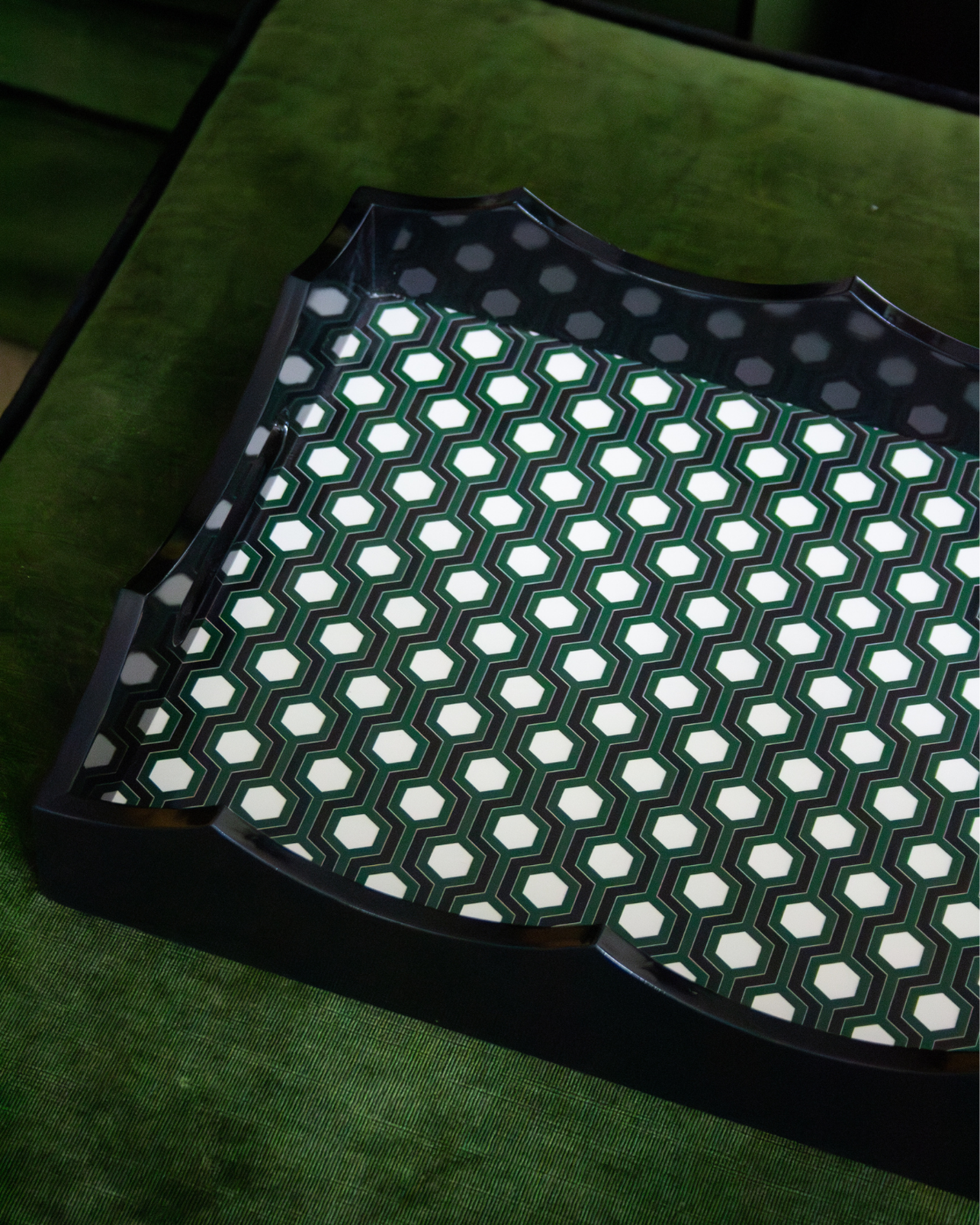 BANDEJA AURORA GRÁFICA (Verde y negro)