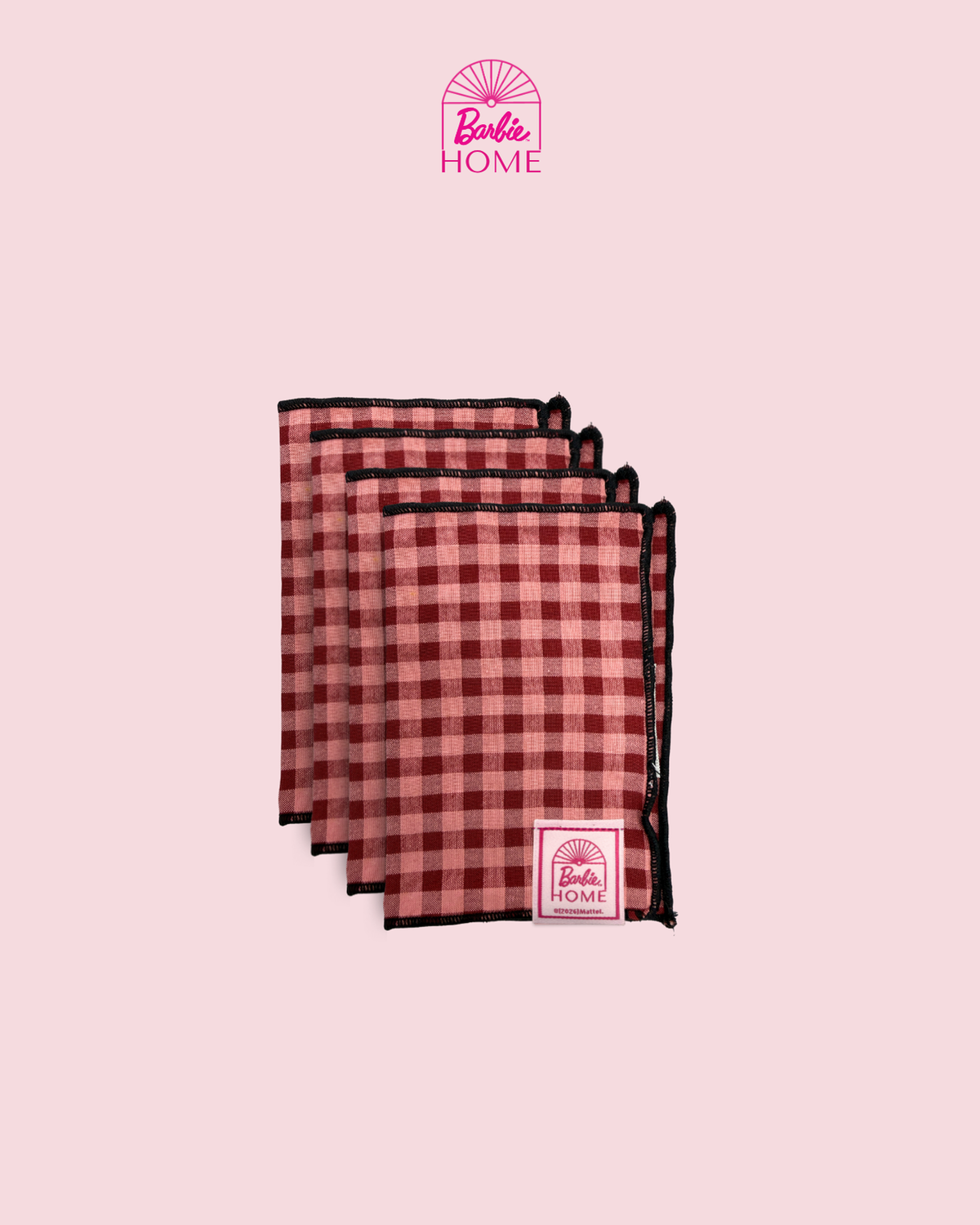 SET SERVILLETAS VICHY BARBIE (4 unidades)
