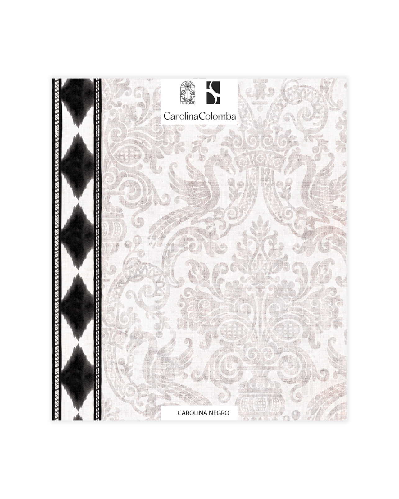 MUESTRA PAPEL PINTADO CAROLINA NEGRO