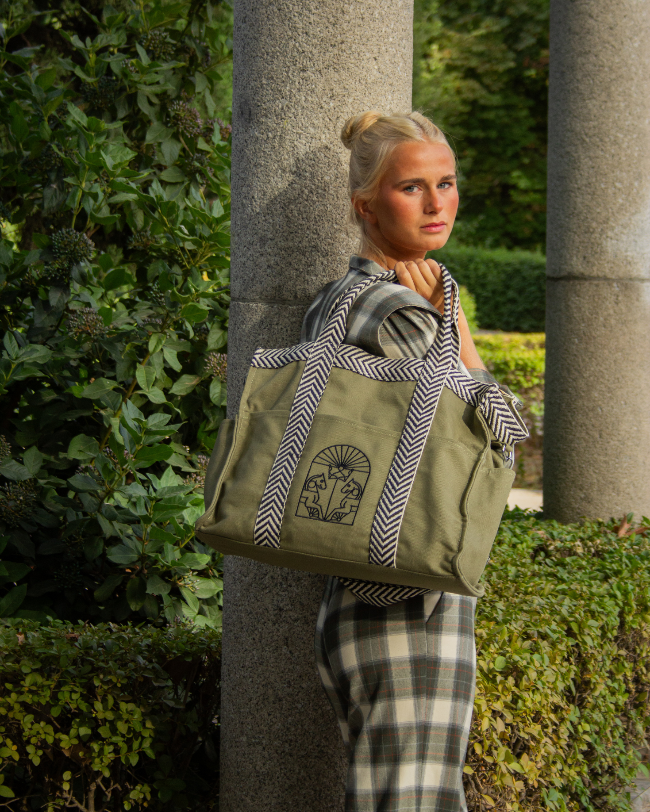 BOLSO TOTE GRECA (verde)