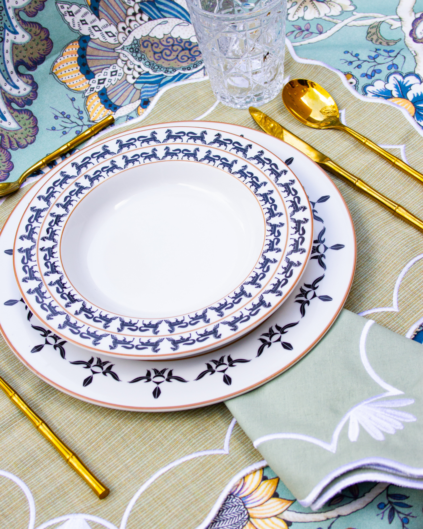 PLACEMATS AND PORT NAPKIN (green)