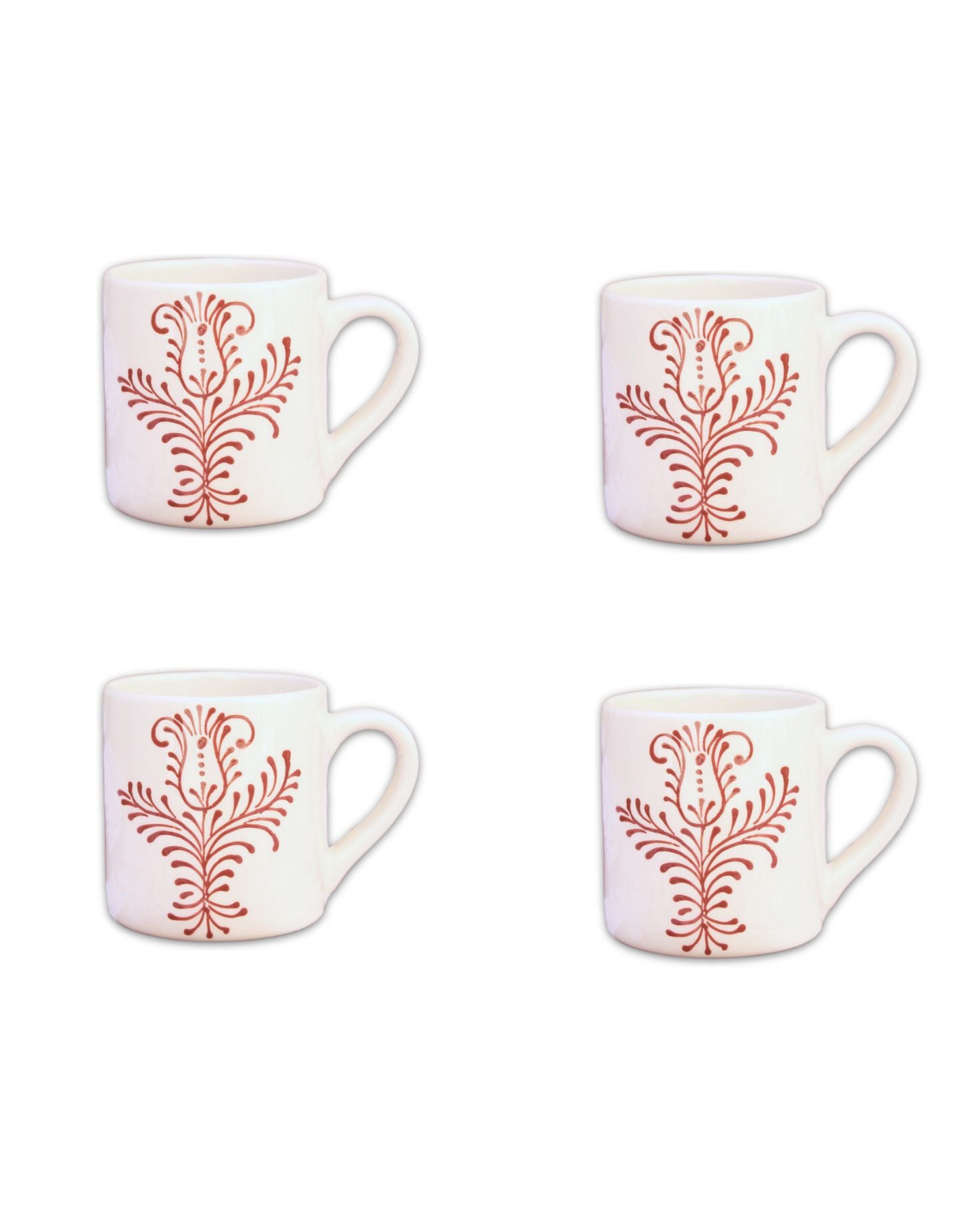 SET 4 MUGS TERRACOTA